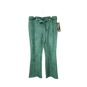 NYCC New York Clothing Co. Teal-Green Suede Bootcut Pants Size L